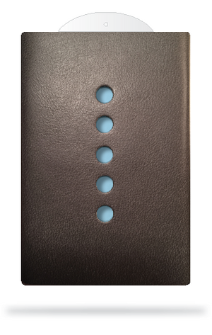 top cards - color detail for zerOz wallet - fun blue