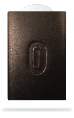 absolute black - slim Italian leather wallet - origins