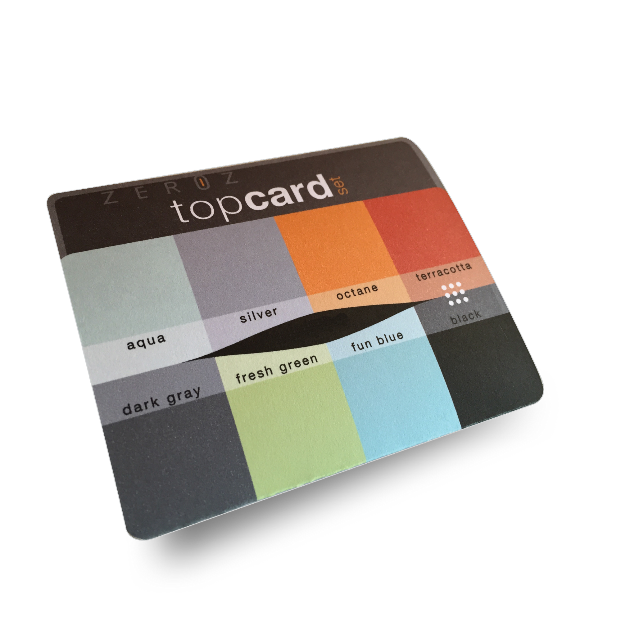 top cards - color detail for zerOz wallet