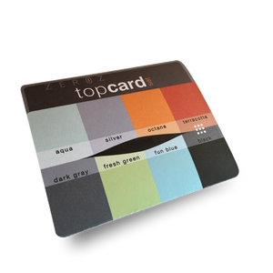 top cards - color detail for zerOz wallet