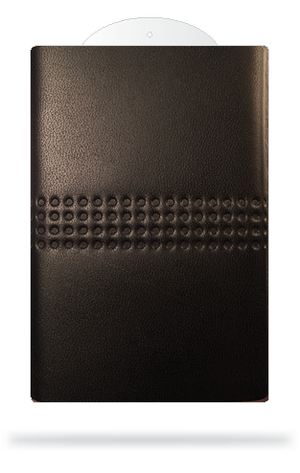 absolute black - slim Italian leather wallet - zone