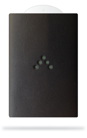 absolute black - slim Italian leather wallet - metro