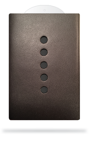 top cards - color detail for zerOz wallet - black
